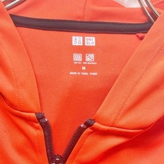 UNIQLO ユニクロ ドライEX フルジップ パーカー　オレンジ Mサイズの画像