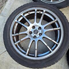 【全国配送可】18インチ【スタッドレスタイヤ付き】ENKEI GTC01☆225/45R18☆5-100、レガシィ、プリウス、ウィッシュ等☆エンケイホイールの画像
