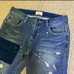 【良品】Re:room リルーム　　ダメージ　スリムデニム　Mサイズの画像