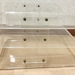 透明 クリア アクリル3段 A4レターケース レタートレイ 書類トレー 書類ケース 収納ケース 卓上 浅型 積み重ね可能 レターケース レタートレイ ブックなど書類収納の画像