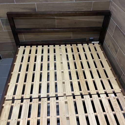 ☆希少☆無印 高級感ウォールナット ダブルベッド ◎組立超簡単！定価