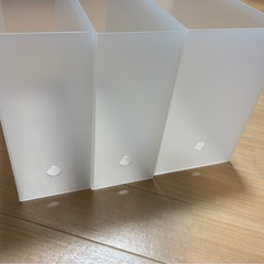 無印良品　ポリプロピレンファイルボックスクリア3個　の画像