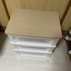 3段衣装ケース（木天板)の画像