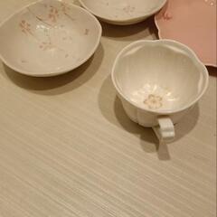 食器セット 桜柄 ピンク/白　コーヒーカップの画像