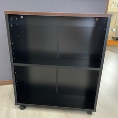 サンワダイレクト 本棚 キャスター付き 隙間収納 幅15.5×奥行58.5×高さ65cm スリムの画像