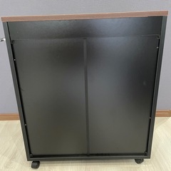 サンワダイレクト 本棚 キャスター付き 隙間収納 幅15.5×奥行58.5×高さ65cm スリムの画像