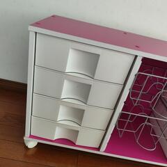 美品　サイドテーブル　サイドキャビン　カラーボックスの画像