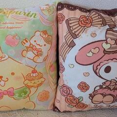 【サンリオ0円】ポムポムプリン＆マイメロクッション＆パティ＆ジミー　3個セットの画像