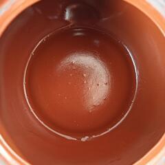 花模様の茶色い急須 茶こし付き 未使用品 の画像
