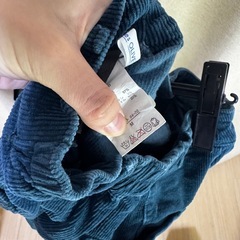 服38 ブルー　コーデュロイ　スカートの画像