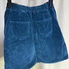服38 ブルー　コーデュロイ　スカートの画像