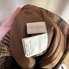 服40 ブラウンチェック　スカートの画像