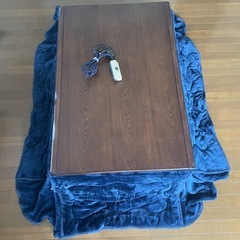 こたつ120×80cm、コード、こたつ布団3点セット(動作確認済み)の画像