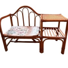 籐家具★ラタン家具★電話台の画像