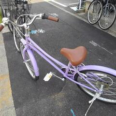 中古子供自転車３７２８　前後タイヤ新品！　２４インチ　６段ギヤ　ワイヤー錠　＊ライトは付属していません　　＊前かごは取り付けることができません 　　身長１３８㎝前後の画像