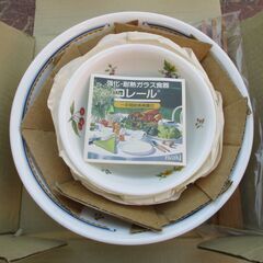 ☆　岩城硝子 CR-6HPR CORELLE サラダセット プリティフルーツ 強化耐熱硝子 お皿 プレート◆食卓が映えるの画像