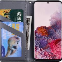 Galaxy S20 ケース 5G 手帳型 SC-51A SCG01 薄型 灰色の画像