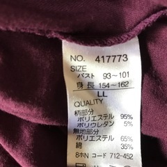 紫色正面が可愛いTシャツLLの画像
