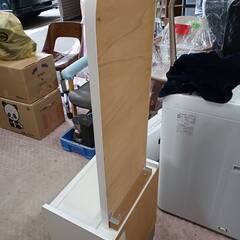 収納付きドレッサー（ホワイト）の画像