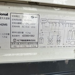 洗濯機　ジャンク品の画像