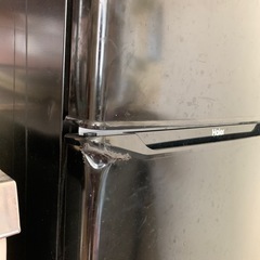 【売約済】2021年製130ℓ黒2ドア冷蔵庫500円8/31昼まで受け渡しの画像