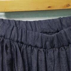 ロングスカート  L  青 の画像