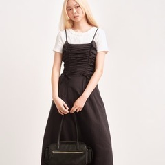 【完売サイズ】Ｈ＆Ｍ　バブルヘムキャミワンピース ギャザー リボン バルーンの画像