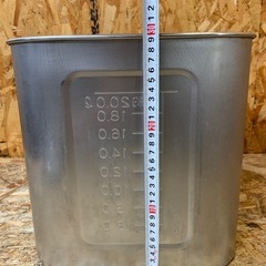 a(7436) 角型キッチンポット 目盛り付き 手付 蓋付き ステンレス 容量20.0L 調理器具 厨房用品 業務用 飲食店の画像