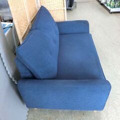 2人掛けソファ 青系 幅130cm ファブリック 布製 ソファ 2人掛け 二人掛け ネイビーブルー 札幌 西野店の画像