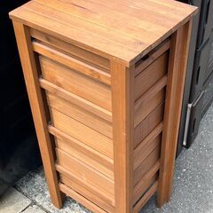 木製棚　引出収納ボックス　の画像