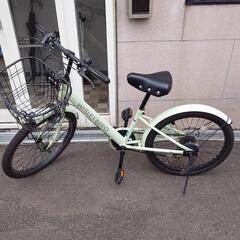 【商談中】子供用 自転車 22インチ 切替付き パステルグリーン 女の子の画像