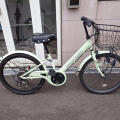 子供用 自転車 22インチ 切替付き パステルグリーン 女の子