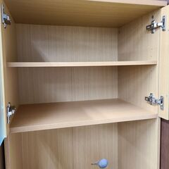 J1403【リユースのサカイ柏店】食器棚　ナチュラル　クリーニング済みの画像