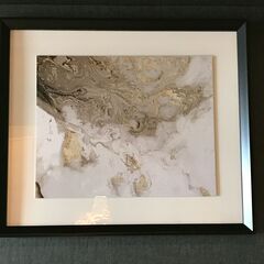 25K365 ジ Ashley アシュレイ Hallwood Wall Art 4点セット 額装 ウォールアート 抽象画 中古の画像
