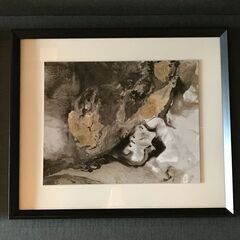 25K365 ジ Ashley アシュレイ Hallwood Wall Art 4点セット 額装 ウォールアート 抽象画 中古の画像