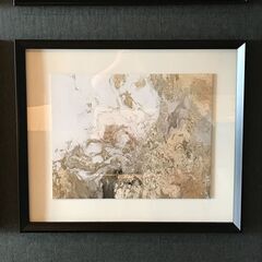 25K365 ジ Ashley アシュレイ Hallwood Wall Art 4点セット 額装 ウォールアート 抽象画 中古の画像