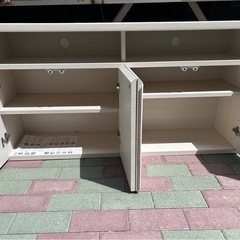 木製テレビボード　テレビ台　サイドボード　白の画像