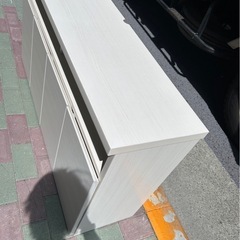 木製テレビボード　テレビ台　サイドボード　白の画像