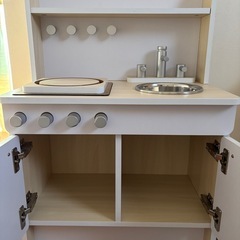 木製キッチン　子供　おままごと　おもちゃの画像