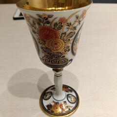 オシャレな有田焼のワイングラスですの画像