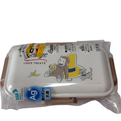訳あり【未使用】Skater 抗菌食洗機対応ふわっと弁当箱 おさるのジョージの画像