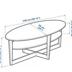 IKEA センターテーブル　コーヒーテーブルの画像