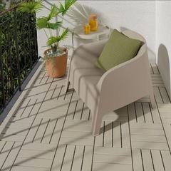 IKEA ルッネンRUNNEN ベージュ フロアタイル 20枚の画像