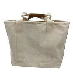 186001 現状品 L.L.Bean エルエルビーン USA製 ヘリテイジトートバッグ キナリ アイボリー レディース [250612HM100014]の画像