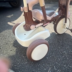 【引取限定・香川県】iimo 三輪車 コンフォートブラウン 美品　折りたたみ式の画像
