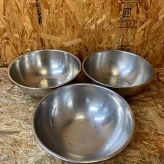 a(7440) ステンレス 調理用 ボウル 直径41.5cm 3個セット 深さ15.5cm ボール 飲食店 製菓用器具 調理用品の画像
