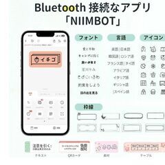 NIIMBOT D110 ラベルライター 多機能ラベルプリンター ラベルメーカー 1ロール白スターター付き USB充電式 　新品の画像