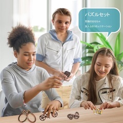 知恵の輪 知恵おもちゃ 6点セット 難易度6~2 リングパズル 知恵玩具 謎解きの画像