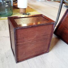 木の箱 シンプル 小物入れ 収納箱 和風　/UJ-1235 2Fの画像