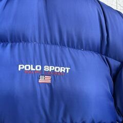 90S ヴィンテージ 古着 ポロスポーツ ダウンジャケット ブルー Mサイズ POLO SPORTS ラルフローレン 現状品 札幌市 白石店 の画像